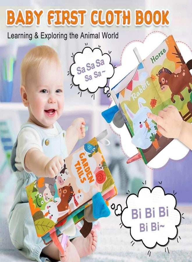VIVATRA Learning Tails Book, Children's Tail Cloth Book Set, Tear Resistant Books with Rustling Sound, Early Educational Toy for 0-3 Years, Boys & Girls, Ideal for Baby Showers | Garden Tails - Image 3